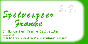 szilveszter franke business card